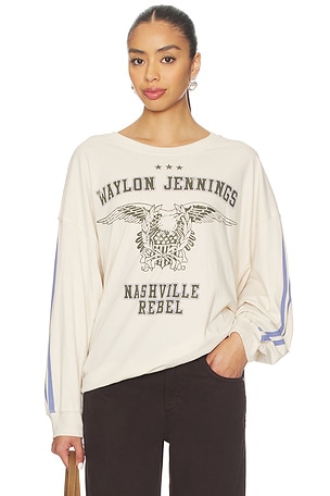 Waylon Jennings Nashville Rebel Os Long Sleeve Tee DAYDREAMER