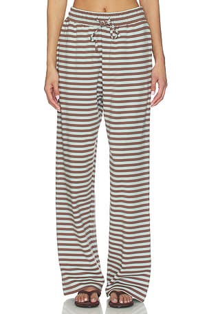 Striped Cotton Pants Daily Drills