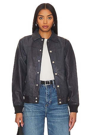 Jaded London Assassin Ultra Cropped Jacket in Charcoal