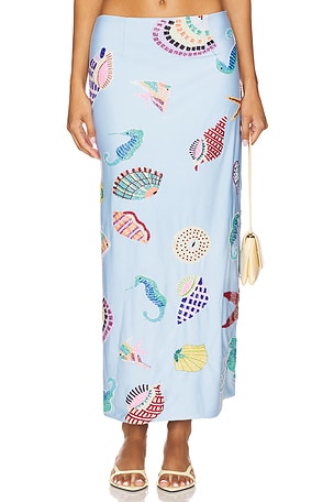 Shell Hand Beaded Skirt Oceanus