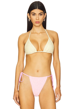 Nixie Color Block Bikini Top Oceanus