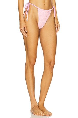 Oceanus Nixie Color Block Bikini Bottom in Pink