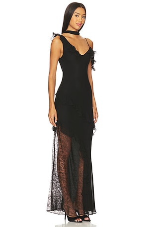 DE LA VALI Leste Maxi Dress in Black