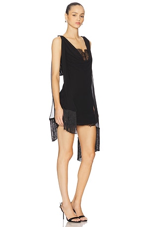 DE LA VALI Mistral Mini Dress in Black