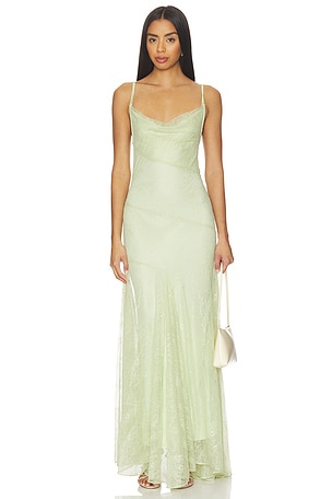 DE LA VALI Calima Maxi Dress in Mint