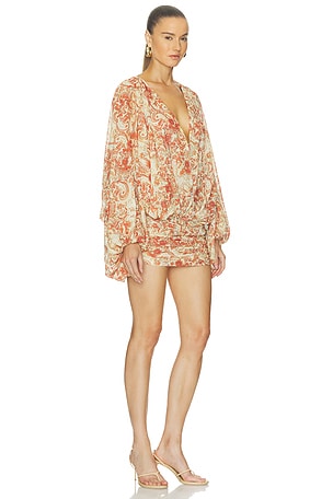 DE LA VALI Eulalia Mini Dress in Yellow
