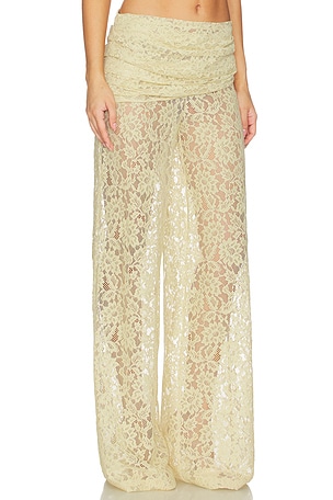 DE LA VALI Rocio Trouser in Yellow