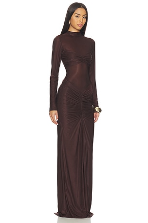 DELFI Jadienne Dress in Chocolate