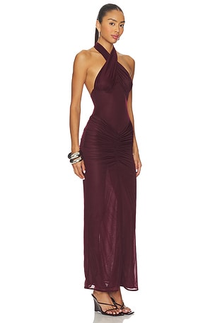 DELFI Genevieve Dress in Burgundy