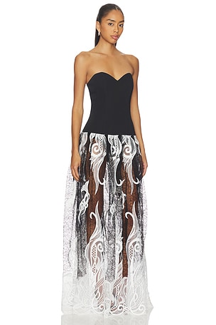 DELFI Olympia Dress in Black, White