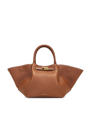 DeMellier London Demellier london bolso tote midi new york en color verde salvia talla all en Tan Grain & Ecru Stitching - Sage