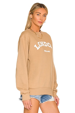 DEPARTURE London Crewneck Sweatshirt in Tan