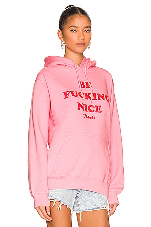 DEPARTURE Be Nice Hoodie in Pink