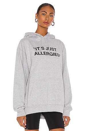 DEPARTURE Just Allergies Oversized Hoodie in Grey