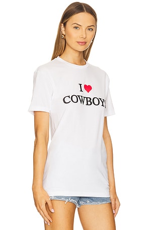 DEPARTURE I Heart Cowboys Tee in White