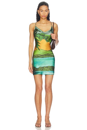 Magdalena Silk Mini Dress Donde Esteban