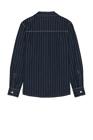 Deus Ex Machina Vacay Stripe Denim Shirt in Blue