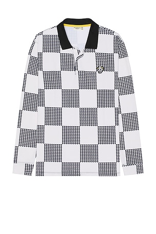 Back 9 Checker Long Sleeve Polo Devereux Golf