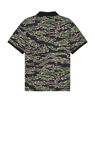 Devereux Golf Tiger Camo Polo in Green