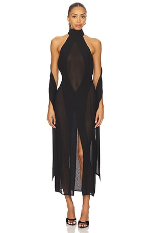 Koemi Sheer Panel Dress GUIZIO