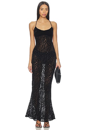 BURNOUT VELVET MAXI ドレス GUIZIO