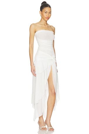 GUIZIO Lyla Twist Dress in White