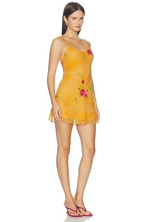 GUIZIO Danni Mini Dress in Orange. Size XXS. Also
