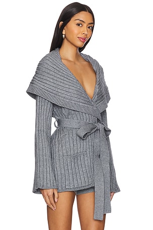 GUIZIO Tullia Slouchy Cardigan in Grey