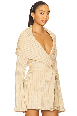 GUIZIO x REVOLVE Tullia Slouchy Cardigan in Beige. Size XXS/XS. Also
