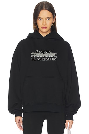 x REVOLVE x Le Sserafim Bedazzled Pull Over Hoodie GUIZIO