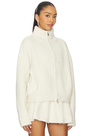 GUIZIO Mila Zip Up Jacket in Ivory. Size XXL. Also
