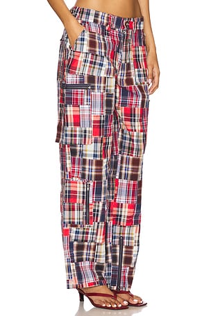 GUIZIO Adrian Patchwork Pant in Red
