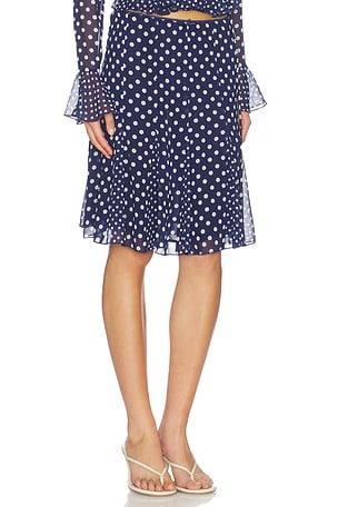 Guizio falda paloma en color azul mareno