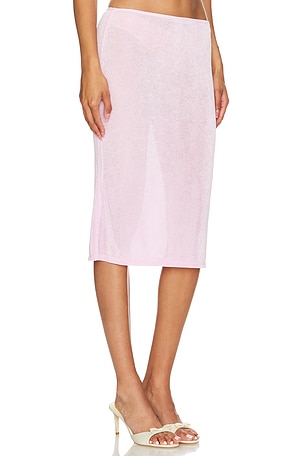 GUIZIO Selene Midi Skirt in Pink