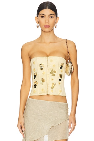 Embellished Satin Corset GUIZIO