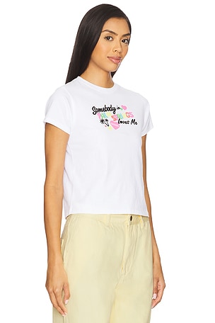 GUIZIO Palm Springs Loves Me Tee in White