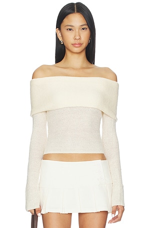 Off Shoulder Knit Top GUIZIO