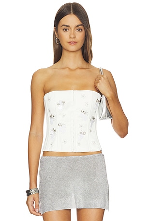 Embellished Satin Corset GUIZIO