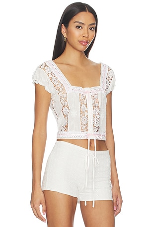 GUIZIO Emery Blouse in White