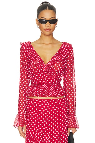 Mallorca Ruffle Wrap Top GUIZIO