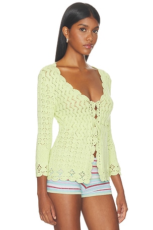 GUIZIO Rosalie Top in Green