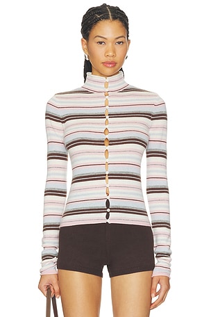 Chloe Sweater in Pink Multi Stripe GUIZIO