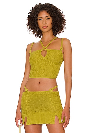 Multi Strap Open Knit Top GUIZIO