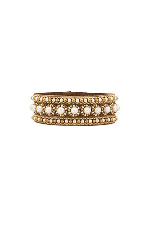 Deepa Gurnani Kimmy Cuff Bracelet in Metallic Gold