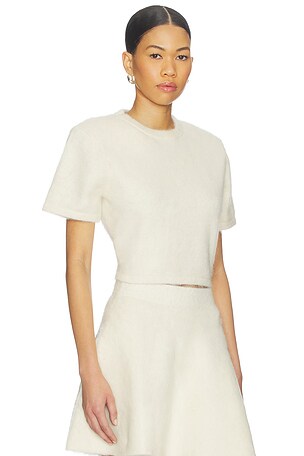 Dodiee Talia Alpaca Wool Tshirt in Cream