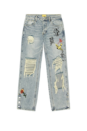 Doodle Distressed Denim Jeans Diet Starts Monday