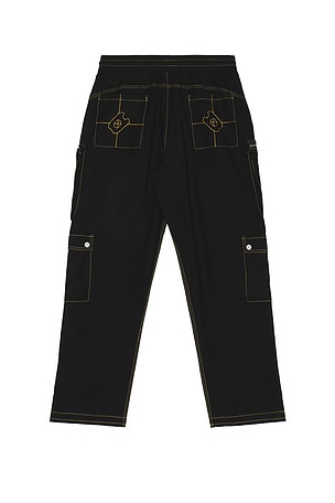 Diet Starts Monday Contrast Cargo Pants in Black