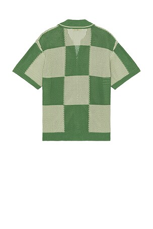 Diet Starts Monday Checker Crochet Shirt in Sage. Size S. Also