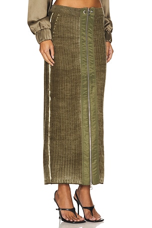 Diesel M-asi Maxi Skirt in Olive