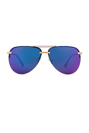 Diff Eyewear Purple Mirror Lens Sunglasses DIFF Eyewear Lenox